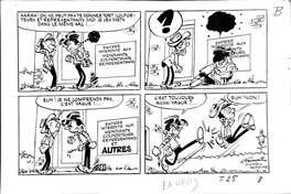 Dino Attanasio - Modeste & Pompon "Felix agace Modeste" - Planche originale