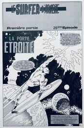 Jean-Yves Mitton - Mitton, Le Surfer d’argent#25, La porte étroite, 1ére partie, planche n°1 de titre, 2015. - Comic Strip