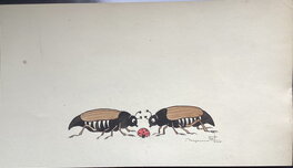 Benjamin Rabier - Insectes en couleur - Planche originale