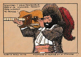 Stéphane Dubois - Stéphane Dubois - illustration couleur Haddock Hommage à Hergé et Prince - Original Illustration