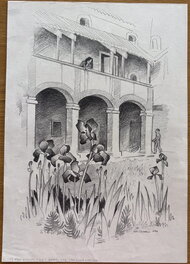 Guy Colwell - Dessin inédit - Van Gogh Center - Illustration originale