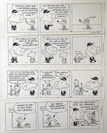 Luc Cromheecke - 4 strips originaux (3) de "Taco Zip" - Planche originale