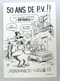 Luc Cromheecke - Abonnement Spirou "Agent 212" - Illustration originale