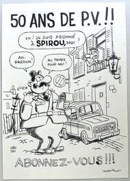 Luc Cromheecke - Abonnement Spirou "Agent 212" - Illustration originale