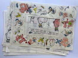 Luc Cromheecke - Dessins préparatoires "Taco Zip" - Original art