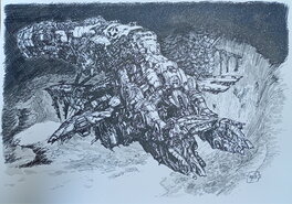 Maza - Spaceship - Illustration originale