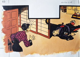 Ben Radis - "Kora et les Yakusas" - Illustration page 9 - Illustration originale