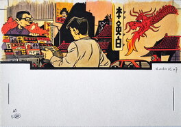 Ben Radis - "Kora et les Yakusas" - Illustrations page 24 - Illustration originale