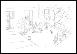 François Avril - Atelier - Illustration originale pour carte de vœux personnelle - Illustration originale