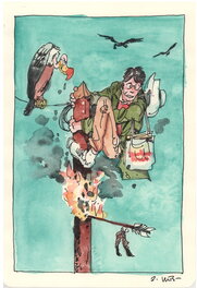 Bastien Vivès - Bastien Vives - Lune de miel  - Midi entre quatre planches - 12 - Original Illustration