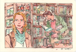 Bastien Vivès - Bastien Vives - Lune de miel  - Midi entre quatre planches - 2 - Original Illustration