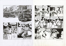 Frantz Duchazeau - Les derniers jours de Robert Johnson – Double planche originale 34-35 - Planche originale