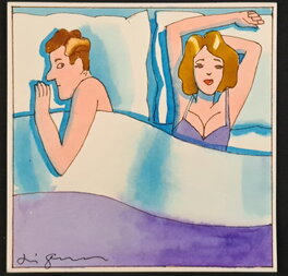 Aldo Di Gennaro - Aldo Di Gennaro - A cosa pensa? - Illustration originale