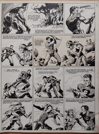 Maurice Besseyrias - Maurice Besseyrias Big Bill Le Casseur Planche Originale 7 du BB 64 le Vieil homme prairie , Encre Lavis Atelier Chott 1952 Top - Planche originale