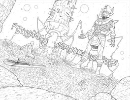 Andre Lima Araujo - Silver surfer - planches originales 25 et 26 - Planche originale