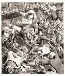 Guido Buzzelli - Caos giudiziario [Chaos judiciaire] - Illustration originale