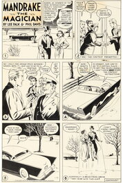 Lee Falk - Lee Falk, Mandrake the Magician sunday page 1957 - Planche originale