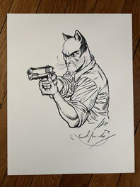Juanjo Guarnido - Grande illustration originale de "Blacksad" - Original Illustration
