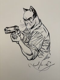 Grande illustration originale Blacksad Grande illustration originale Blacksad