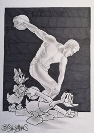 Bas Heymans - Donald and Daisy - Illustration originale