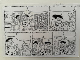 Sandro Dossi - Flintstones - Demi-planche "Guida al risparmio" 2A - Planche originale