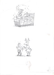 Gilbert Shelton - Gilbert Shelton - étiquettes de vin Saint Joseph - Illustration originale