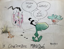 Nikita Mandryka - 1968 - Le concombre masqué - Original Illustration