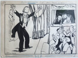 Joseph Porphyre Pinchon - Ciel ! Mon tour a réussi ! - Illustration originale