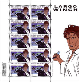 Planche de timbres Largo Winch