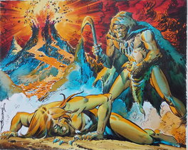 Romero - Romero Rahan 27 Couverture Originale en Couleur Directe - Éo Vaillant 1982 . - Couverture originale