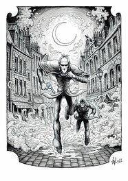 Benoît Dahan - 2021 - Dans la tête de Sherlock Holmes : Ex Libris - Original Illustration