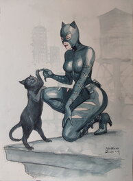 Enrico Marini - Catwoman - Illustration originale