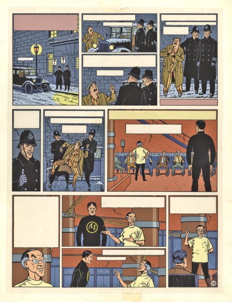 Edgar Pierre Jacobs, 1953, Blake et Mortimer, La Marque Jaune Planche originale