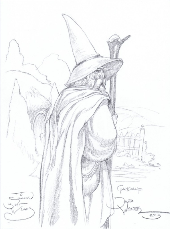 Gandalf by David Wenzel - Sketch