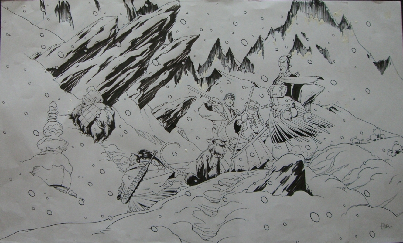 Double page de garde Okko - Cycle de la Terre - HUB - Illustration