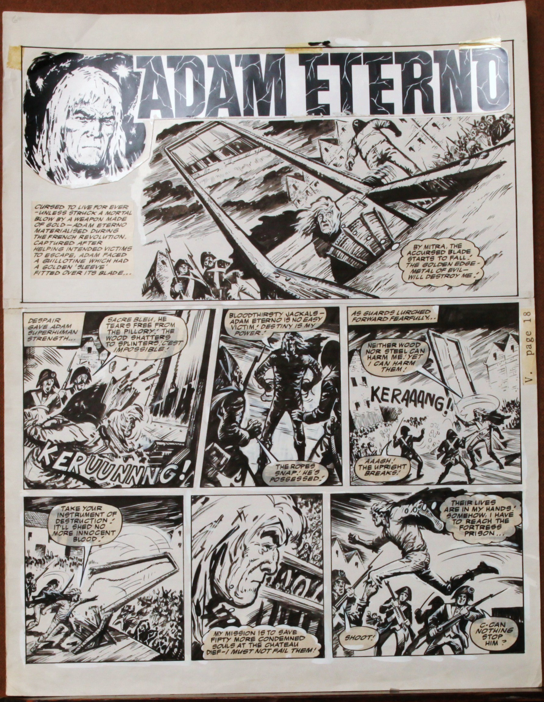 Francisco Solano Lopez - original comic art