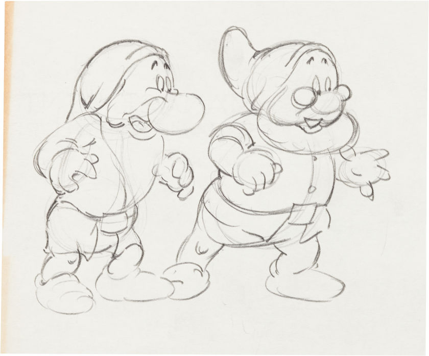 snow white and the seven dwarfs 1937 grumpy and doc walt disney par studios disney uvre originale - Dessin Walt Disney snow white and the seven dwarfs 1937 grumpy and doc walt disney par studios disney uvre originale - Dessin Walt Disney
