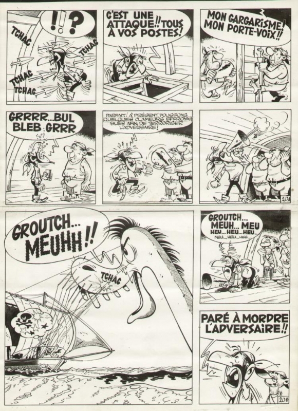 Le Vieux Nick et Barbe Noire n° 6, «  Dans la Gueule du Dragon », planche 20, 1961. by Remacle - Comic Strip