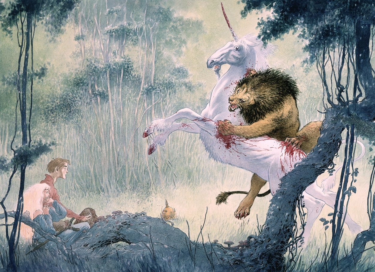 Neil Gaiman, Charles Vess, Stardust, the Lion and the Unicorn Illustration originale