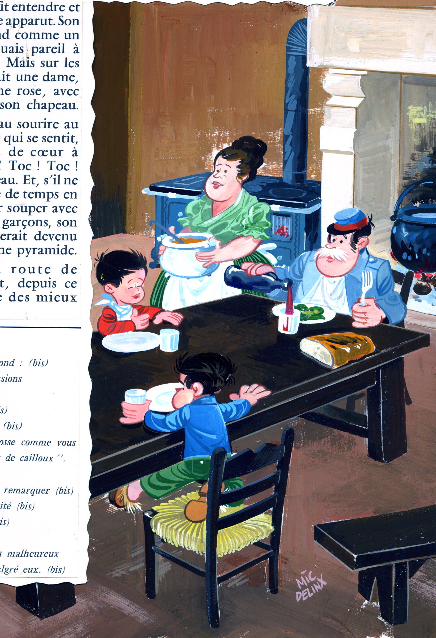 Mic Delinx, SUR LA ROUTE DE LOUVIERS ! Illustration originale