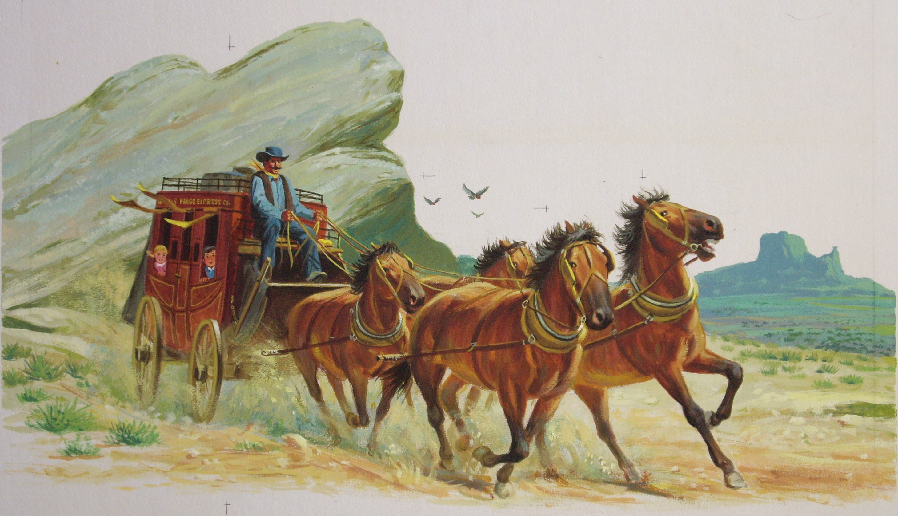 Wells FARGO par John Leone Illustration originale