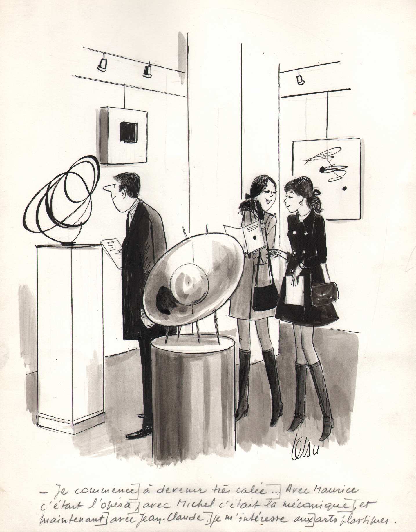 Dessin gag par Tetsu Illustration originale