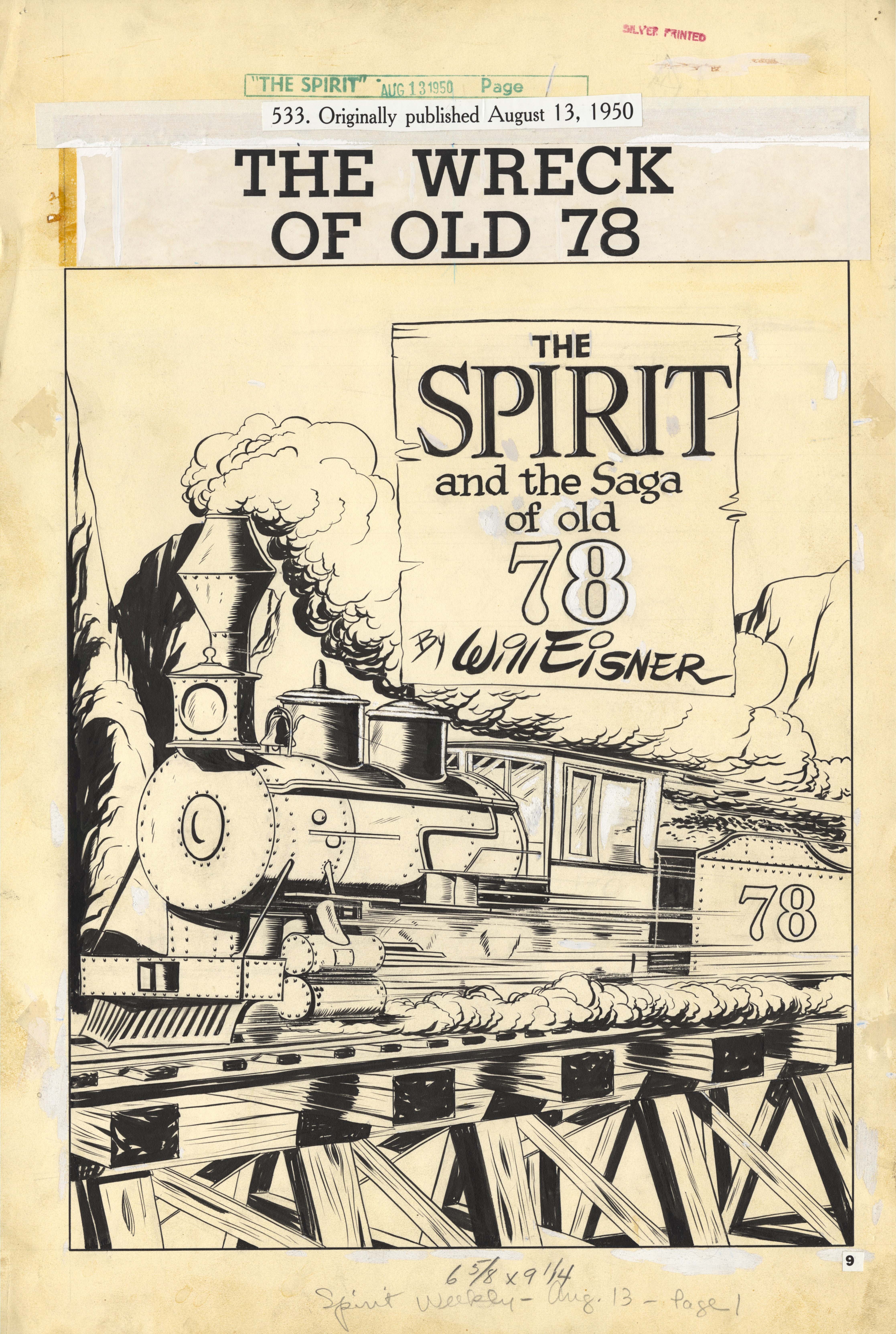 Will Eisner Jules Feiffer The Spirit Wreck Of Old 78 Pl 3 5 6