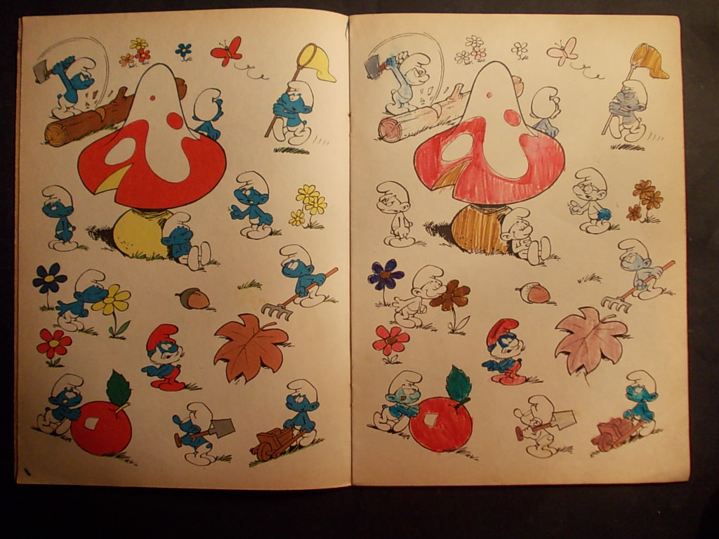 Peyo Les Schtroumpfs 1963 Illustration Originale peyo-les-schtroumpfs-1963-illustration-originale