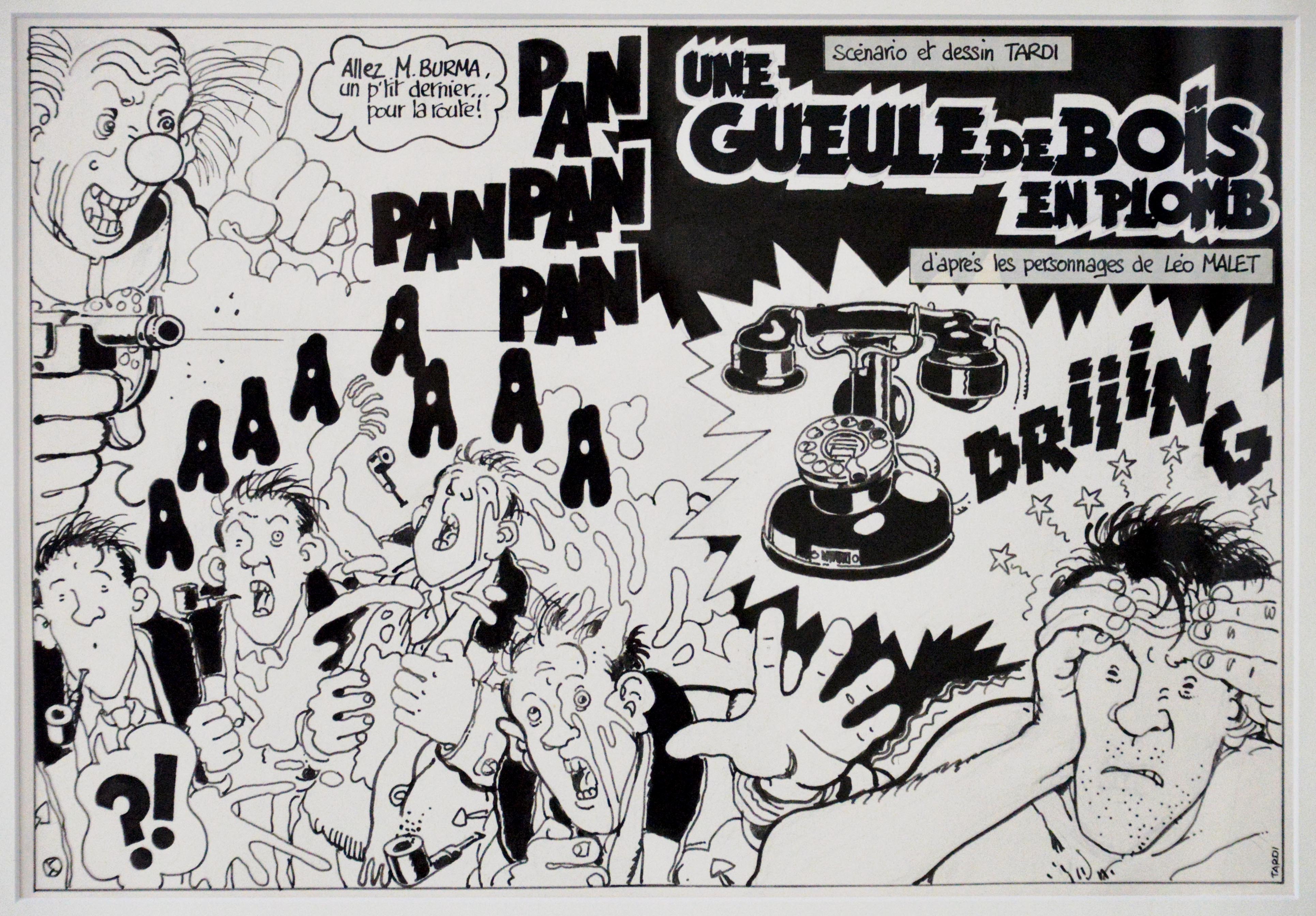 Tardi, Nestor Burma, Une gueule de bois en plomb par Jacques Tardi - Planche originale