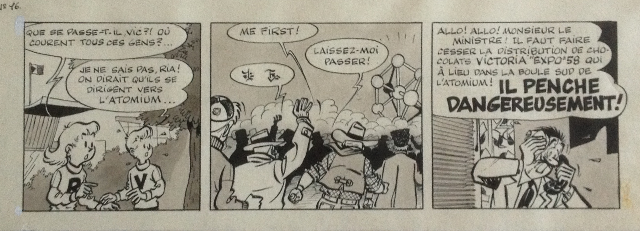 Tibet Publicité pour le chocolat Victoria Hebdo Tintin 1958 par