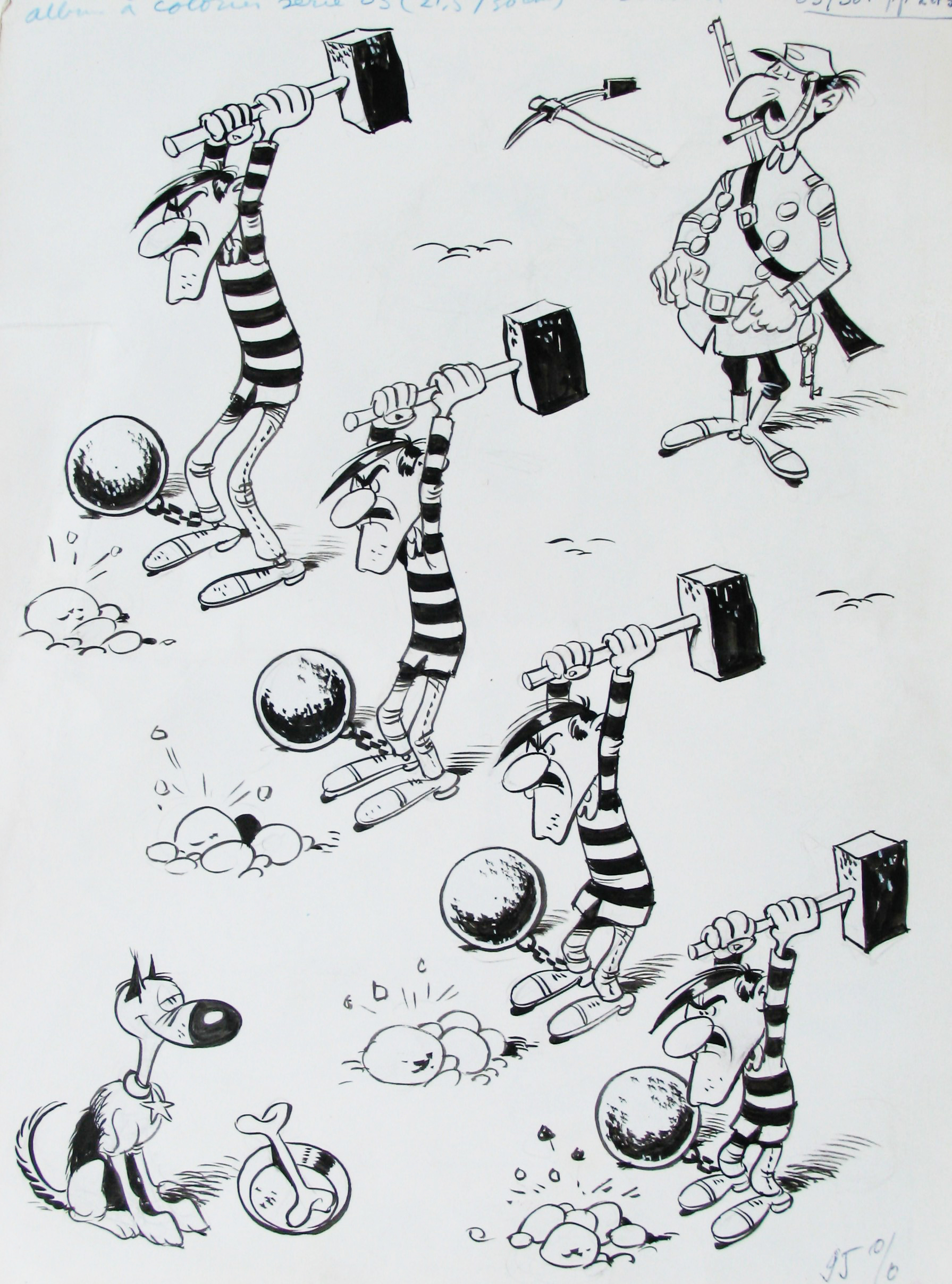 Lucky Luke Les Dalton Et Rantanplan Par Morris Illustration