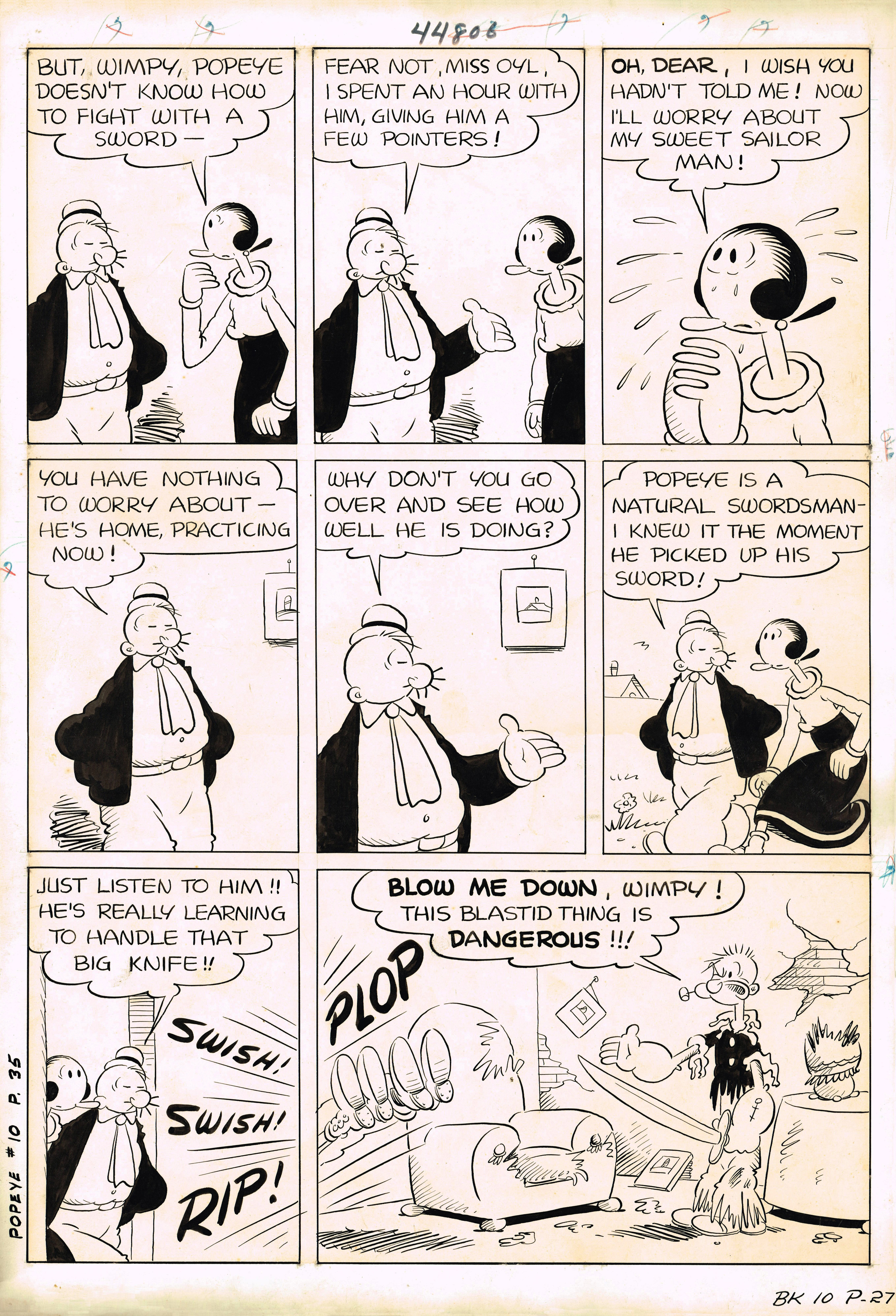 Bud Sagendorf - original comic art