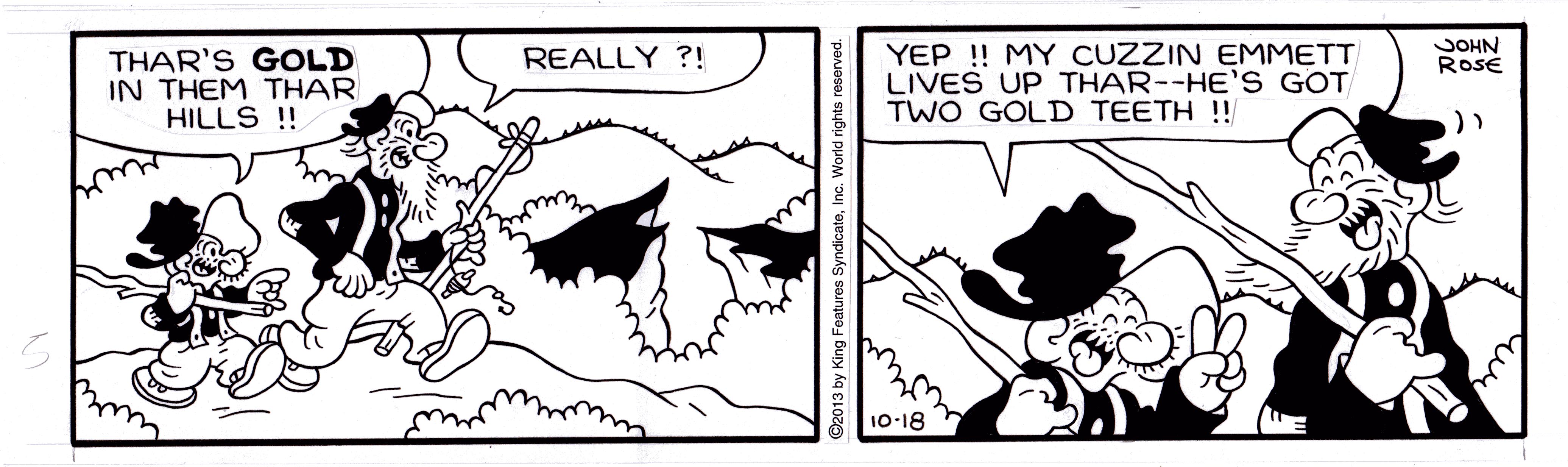 John rose barney google and snuffy smith comic strip