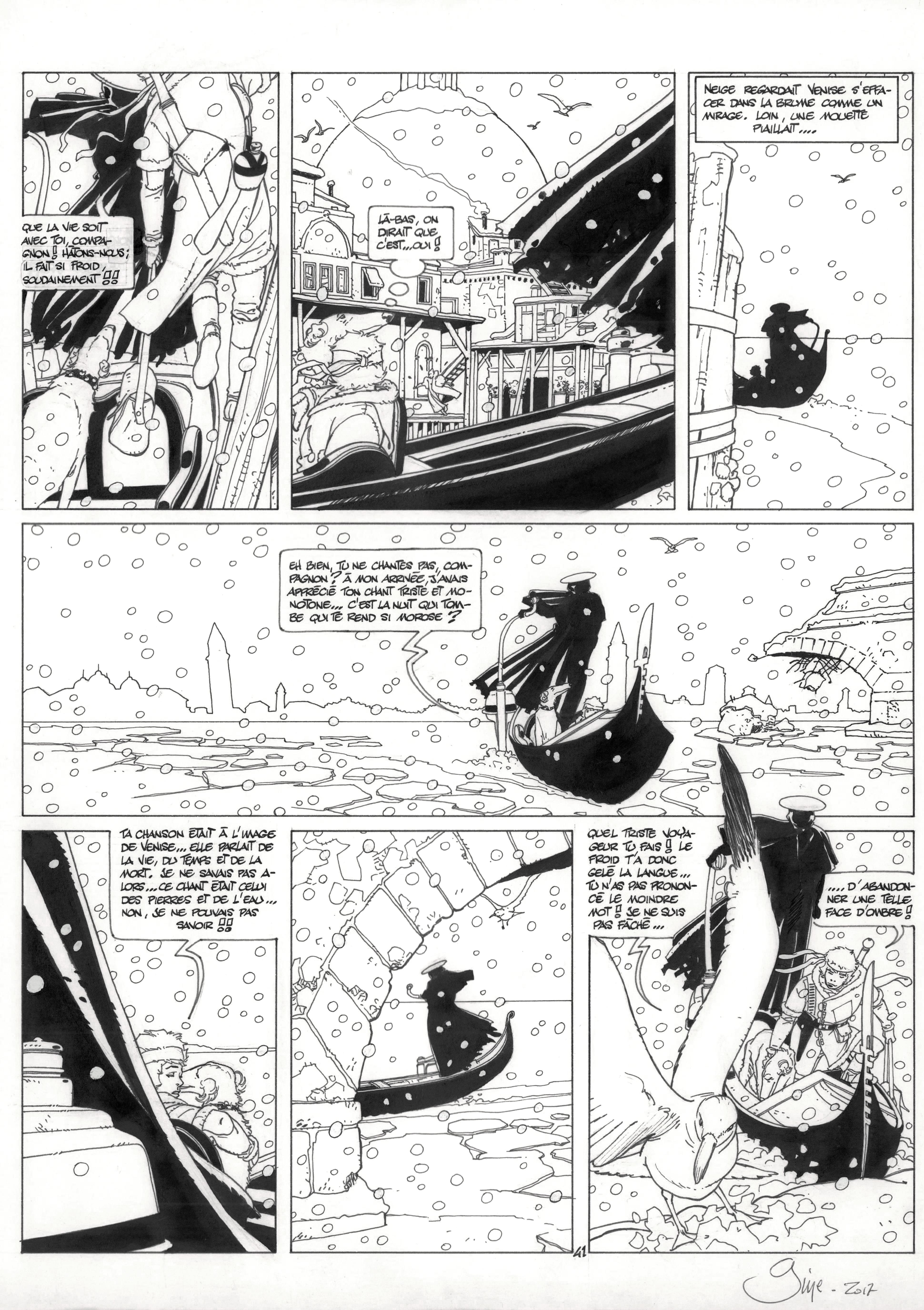 Neige - original comic art